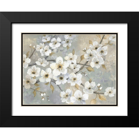 Golden Garden Black Modern Wood Framed Art Print with Double Matting by Nan