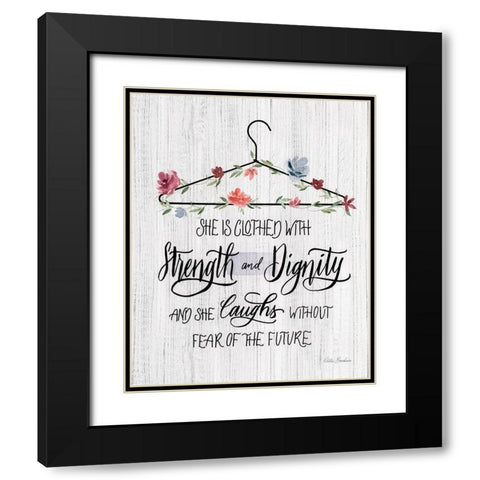 Scripture Hanger I Black Modern Wood Framed Art Print with Double Matting by Brockmon, Kristen