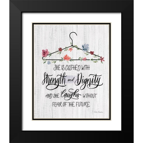 Scripture Hanger I Black Modern Wood Framed Art Print with Double Matting by Brockmon, Kristen