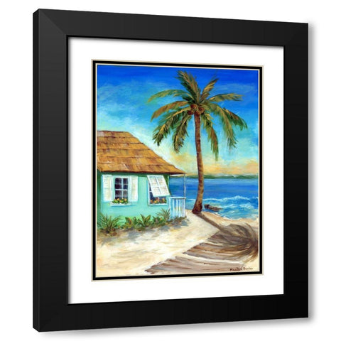 Tropicana Cabana I Black Modern Wood Framed Art Print with Double Matting by Dunlap, Marilyn
