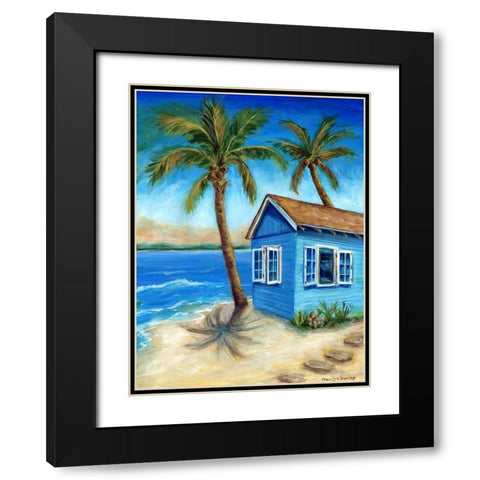 Tropicana Cabana II Black Modern Wood Framed Art Print with Double Matting by Dunlap, Marilyn