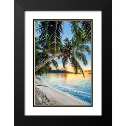 Beautiful Beach Sunset Black Modern Wood Framed Art Print with Double Matting by Delimont, Danita