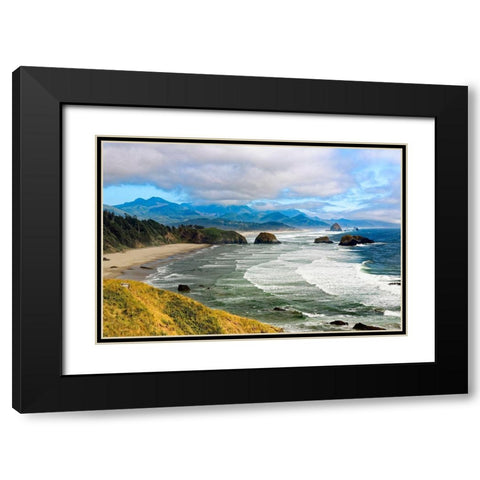 Canyon Beach Black Modern Wood Framed Art Print with Double Matting by Delimont, Danita