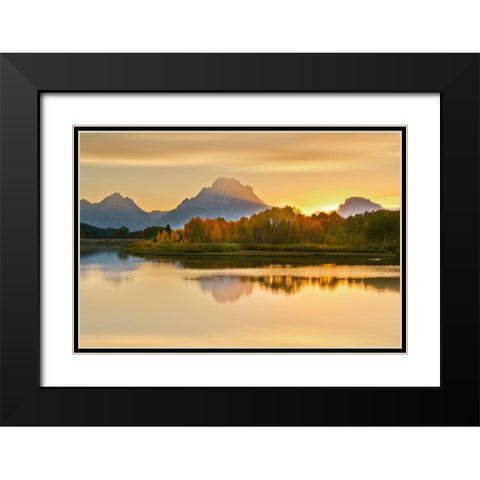 Sunset Ridge Black Modern Wood Framed Art Print with Double Matting by Delimont, Danita