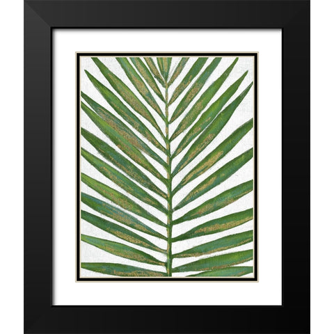 Summer Palm Black Modern Wood Framed Art Print with Double Matting by Tava Studios