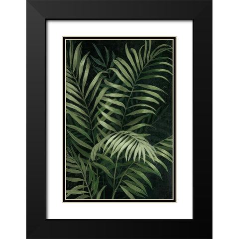 Island Dream Palms I Black Modern Wood Framed Art Print with Double Matting by Nan