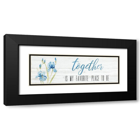 Together Black Modern Wood Framed Art Print with Double Matting by Nan