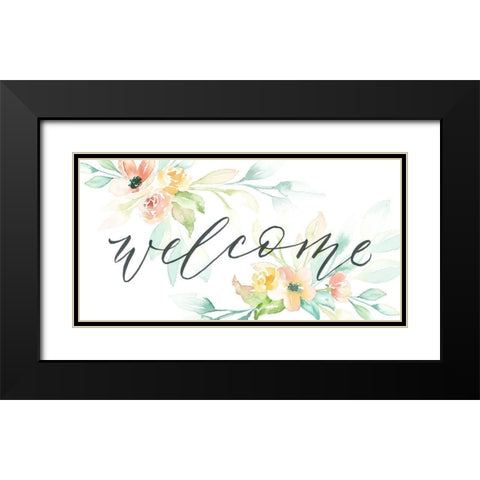 Welcome Black Modern Wood Framed Art Print with Double Matting by Brockmon, Kristen