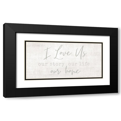 Love Us Black Modern Wood Framed Art Print with Double Matting by Carpentieri, Natalie