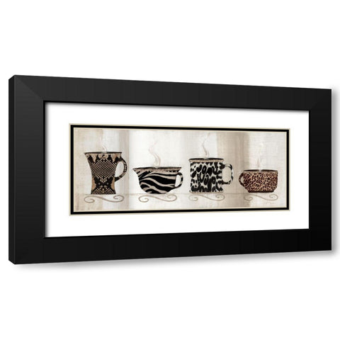 Coffee Skins II Black Modern Wood Framed Art Print with Double Matting by Tava Studios