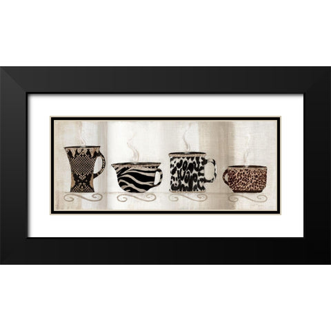 Coffee Skins II Black Modern Wood Framed Art Print with Double Matting by Tava Studios