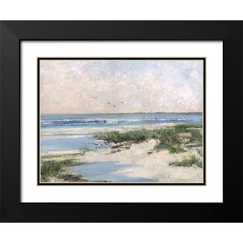 Soft Morning Sea Black Modern Wood Framed Art Print with Double Matting by Swatland, Sally