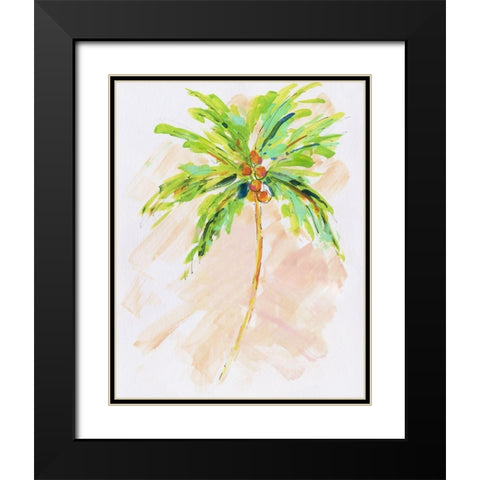 Coconut Palm II Black Modern Wood Framed Art Print with Double Matting by Swatland, Sally