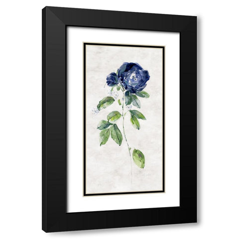 Forever Blue I Black Modern Wood Framed Art Print with Double Matting by Swatland, Sally