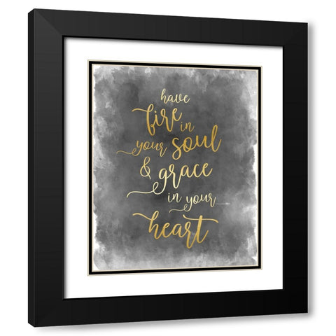 Fire in Your Soul Black Modern Wood Framed Art Print with Double Matting by Carpentieri, Natalie