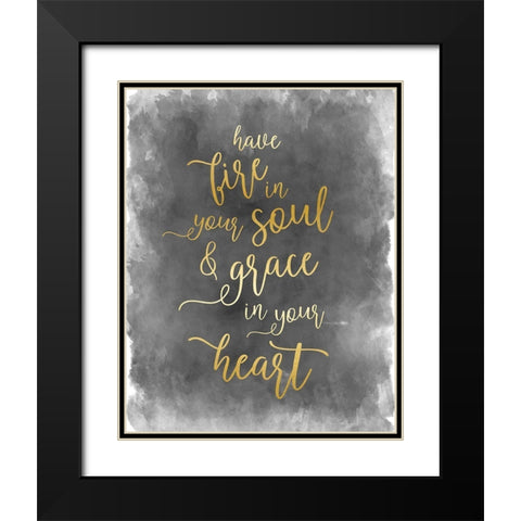 Fire in Your Soul Black Modern Wood Framed Art Print with Double Matting by Carpentieri, Natalie