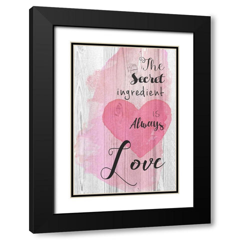 The Secret Ingredient Black Modern Wood Framed Art Print with Double Matting by Donovan, Maria