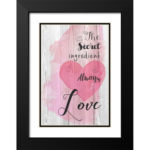 The Secret Ingredient Black Modern Wood Framed Art Print with Double Matting by Donovan, Maria