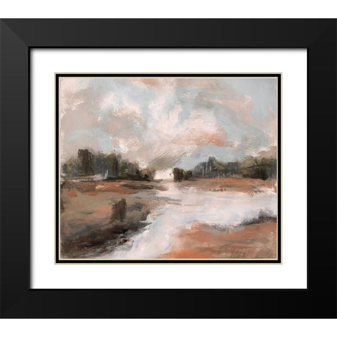 South Pond Black Modern Wood Framed Art Print with Double Matting by Jill, Susan