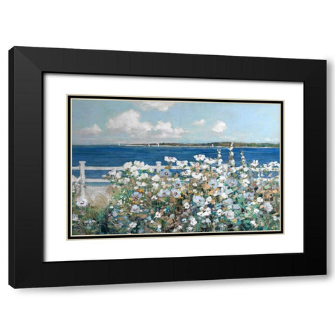 Bayside Garden Black Modern Wood Framed Art Print with Double Matting by Swatland, Sally