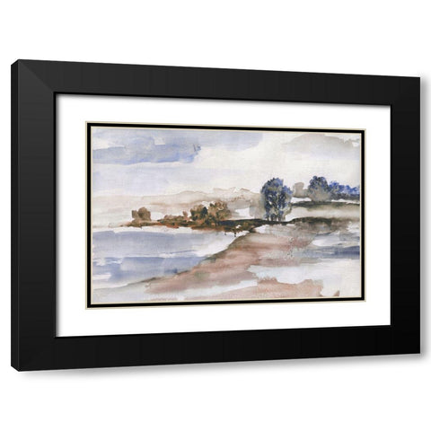 Mountain Cove Black Modern Wood Framed Art Print with Double Matting by Nan