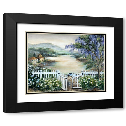 Tuscan Shore Black Modern Wood Framed Art Print with Double Matting by Dunlap, Marilyn
