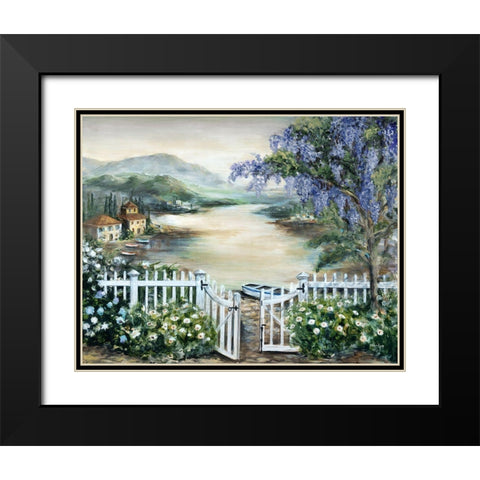 Tuscan Shore Black Modern Wood Framed Art Print with Double Matting by Dunlap, Marilyn