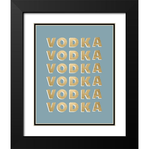 Vodka Black Modern Wood Framed Art Print with Double Matting by Designs, CAD