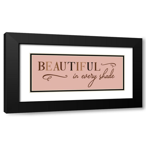 Every Shade Black Modern Wood Framed Art Print with Double Matting by CAD Designs