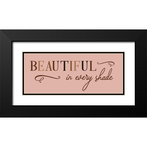 Every Shade Black Modern Wood Framed Art Print with Double Matting by CAD Designs