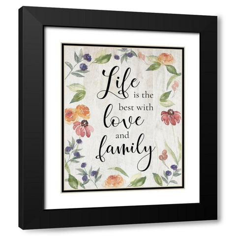 Life is the Best Black Modern Wood Framed Art Print with Double Matting by Brockmon, Kristen