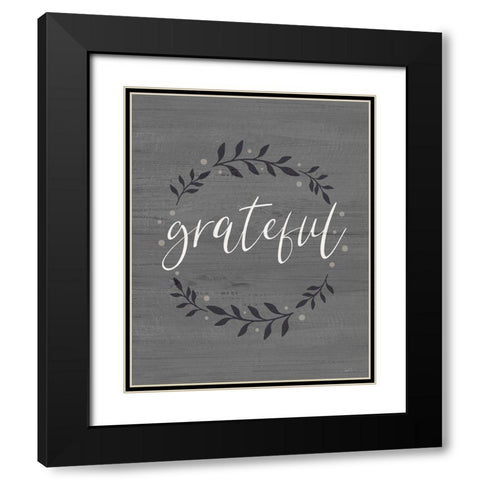 Grateful Black Modern Wood Framed Art Print with Double Matting by Carpentieri, Natalie