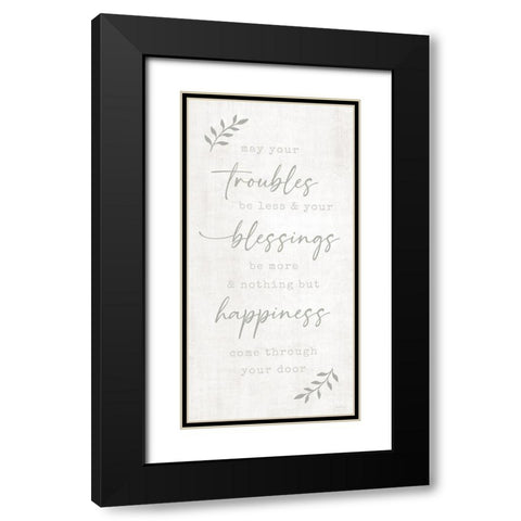 Irish Blessing Black Modern Wood Framed Art Print with Double Matting by Carpentieri, Natalie