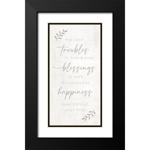Irish Blessing Black Modern Wood Framed Art Print with Double Matting by Carpentieri, Natalie