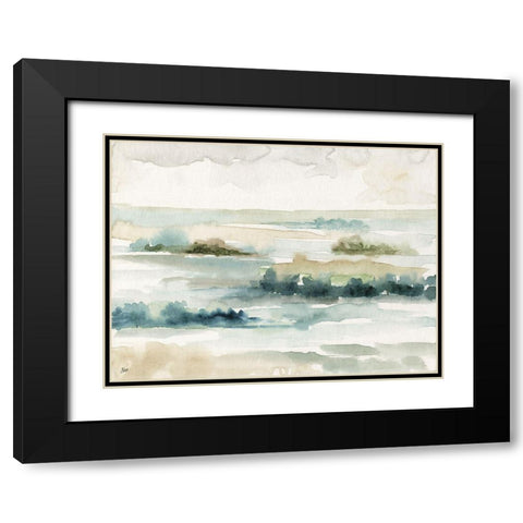 Pastel Panorama Black Modern Wood Framed Art Print with Double Matting by Nan