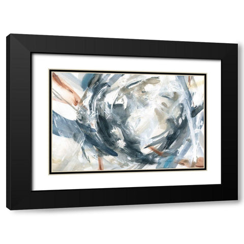 Hypnotic Array Black Modern Wood Framed Art Print with Double Matting by Robinson, Carol