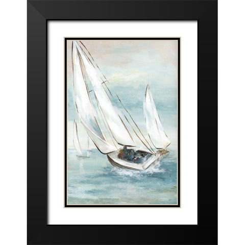 Catching Wind Black Modern Wood Framed Art Print with Double Matting by Nan
