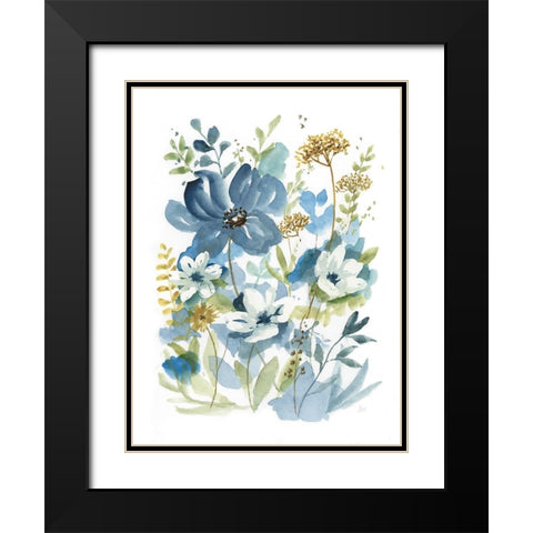 Wild Medley I Black Modern Wood Framed Art Print with Double Matting by Nan