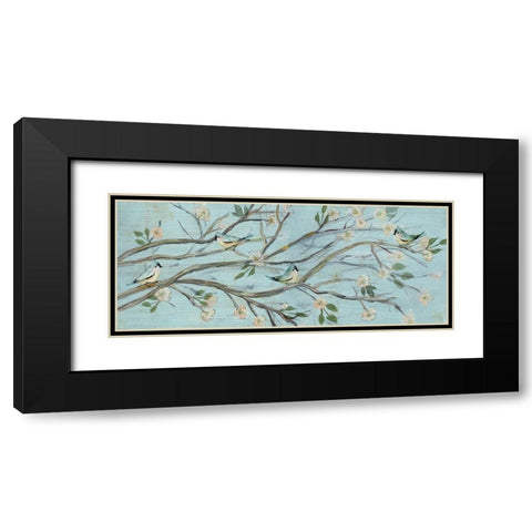 Blue Sky and Blossoms Black Modern Wood Framed Art Print with Double Matting by Jill, Susan