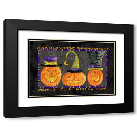 Jack OLantern Mat Black Modern Wood Framed Art Print with Double Matting by Finn, Livi