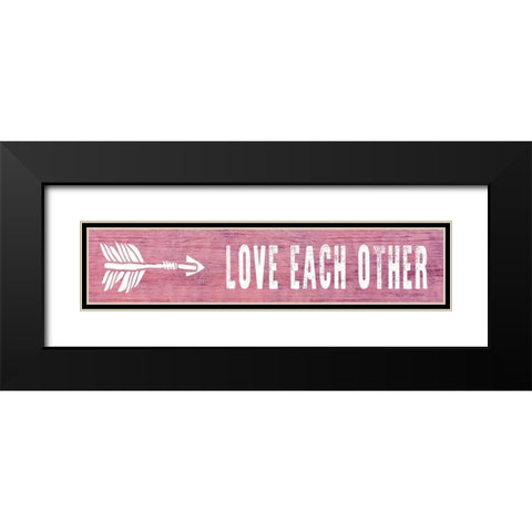 Love Each Other Black Modern Wood Framed Art Print with Double Matting by Knutsen, Conrad