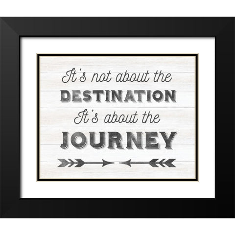 Destination Black Modern Wood Framed Art Print with Double Matting by Designs, CAD