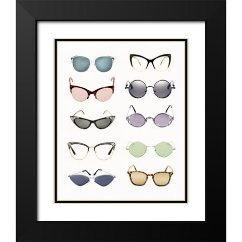 Vintage Glasses I Black Modern Wood Framed Art Print with Double Matting by Designs, CAD