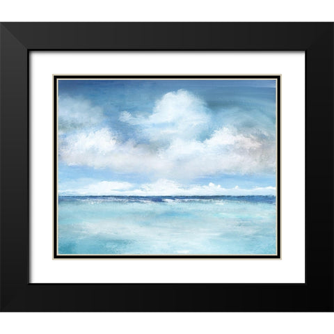 Caribbean Clouds Black Modern Wood Framed Art Print with Double Matting by Nan
