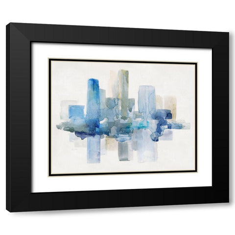 Soft Skyline II Black Modern Wood Framed Art Print with Double Matting by Swatland, Sally