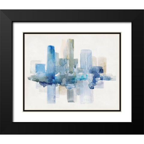 Soft Skyline II Black Modern Wood Framed Art Print with Double Matting by Swatland, Sally