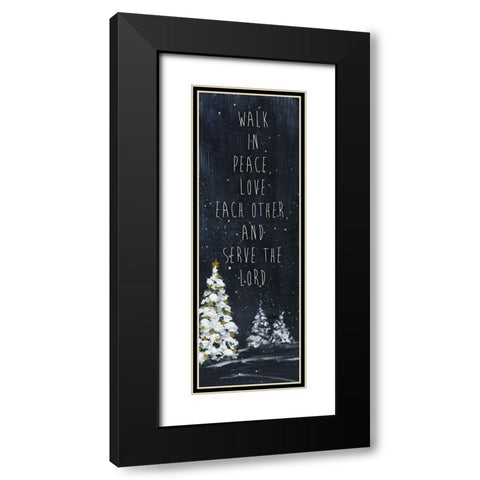 Peace Tree Black Modern Wood Framed Art Print with Double Matting by Swatland, Sally