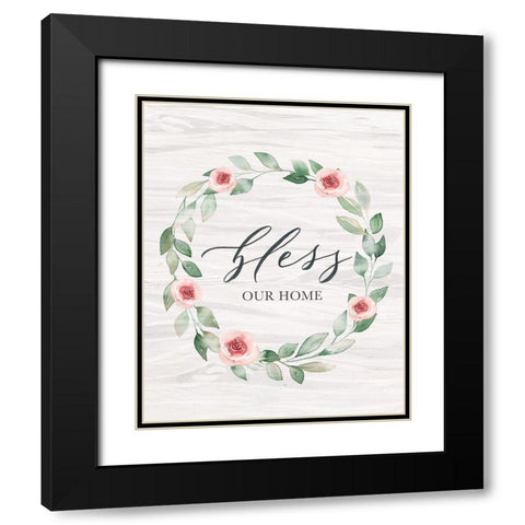 Bless Our Home Black Modern Wood Framed Art Print with Double Matting by Brockmon, Kristen