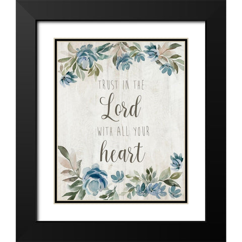 Trust in the Lord Black Modern Wood Framed Art Print with Double Matting by Brockmon, Kristen