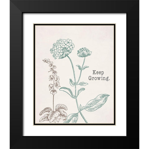 Keep Growing Black Modern Wood Framed Art Print with Double Matting by Santiago, Daniela